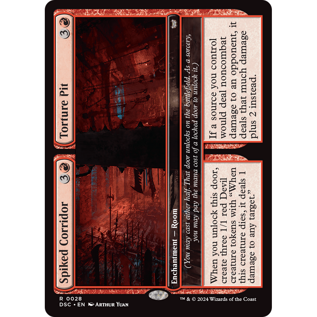 Spiked Corridor // Torture Pit (DSC-028) - Duskmourn: House of Horror Commander
