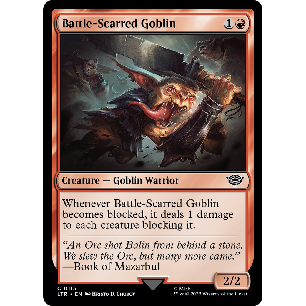 Battle-Scarred Goblin (LTR-115) - The Lord of the Rings: Tales of Middle-earth Foil