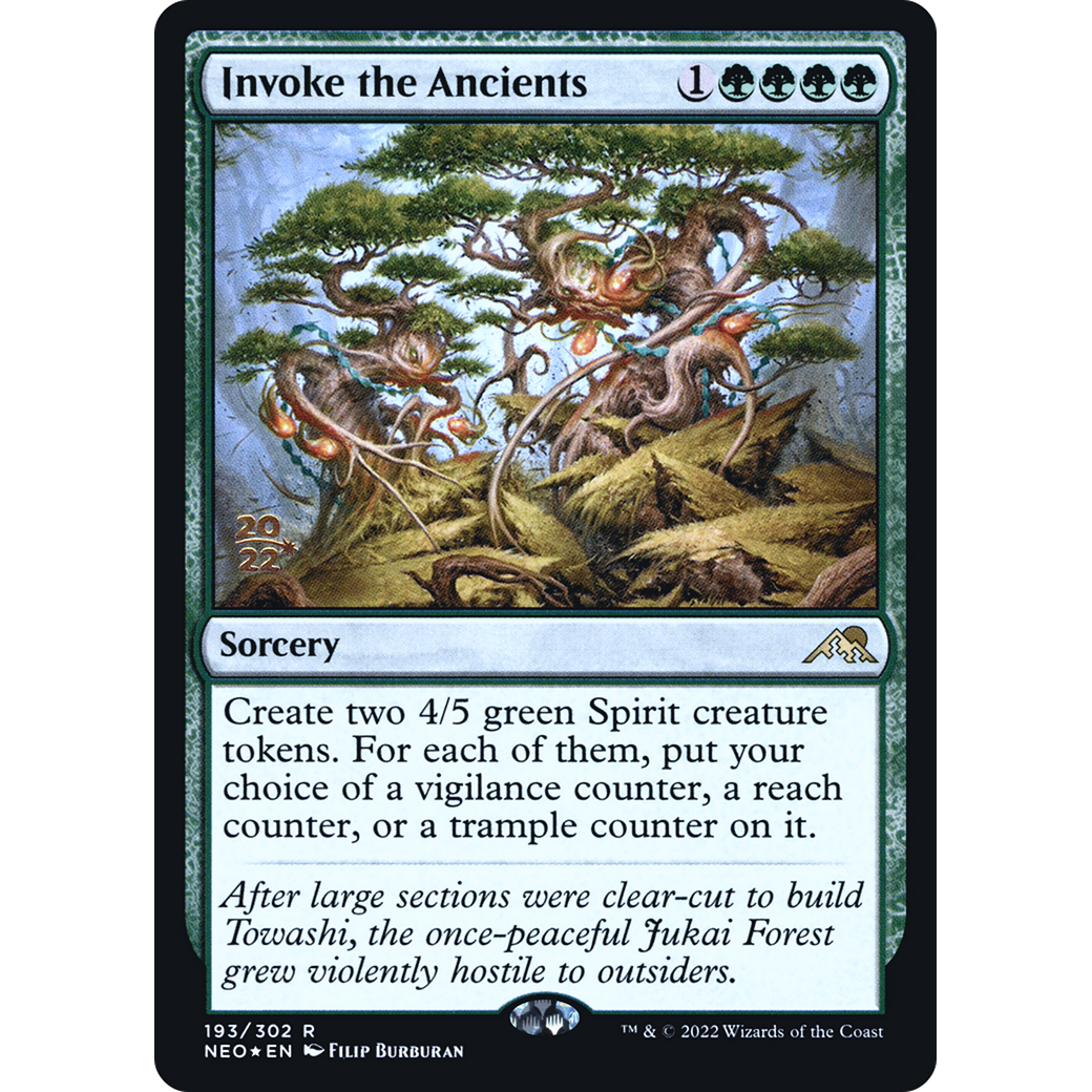 Invoke the Ancients (PRE-193S) - Kamigawa: Neon Dynasty Promos Foil