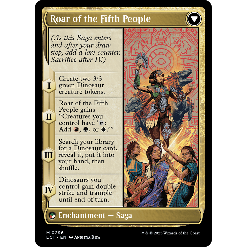 Huatli, Poet of Unity // Roar of the Fifth People (LCI-296) - The Lost Caverns of Ixalan: (Showcase)
