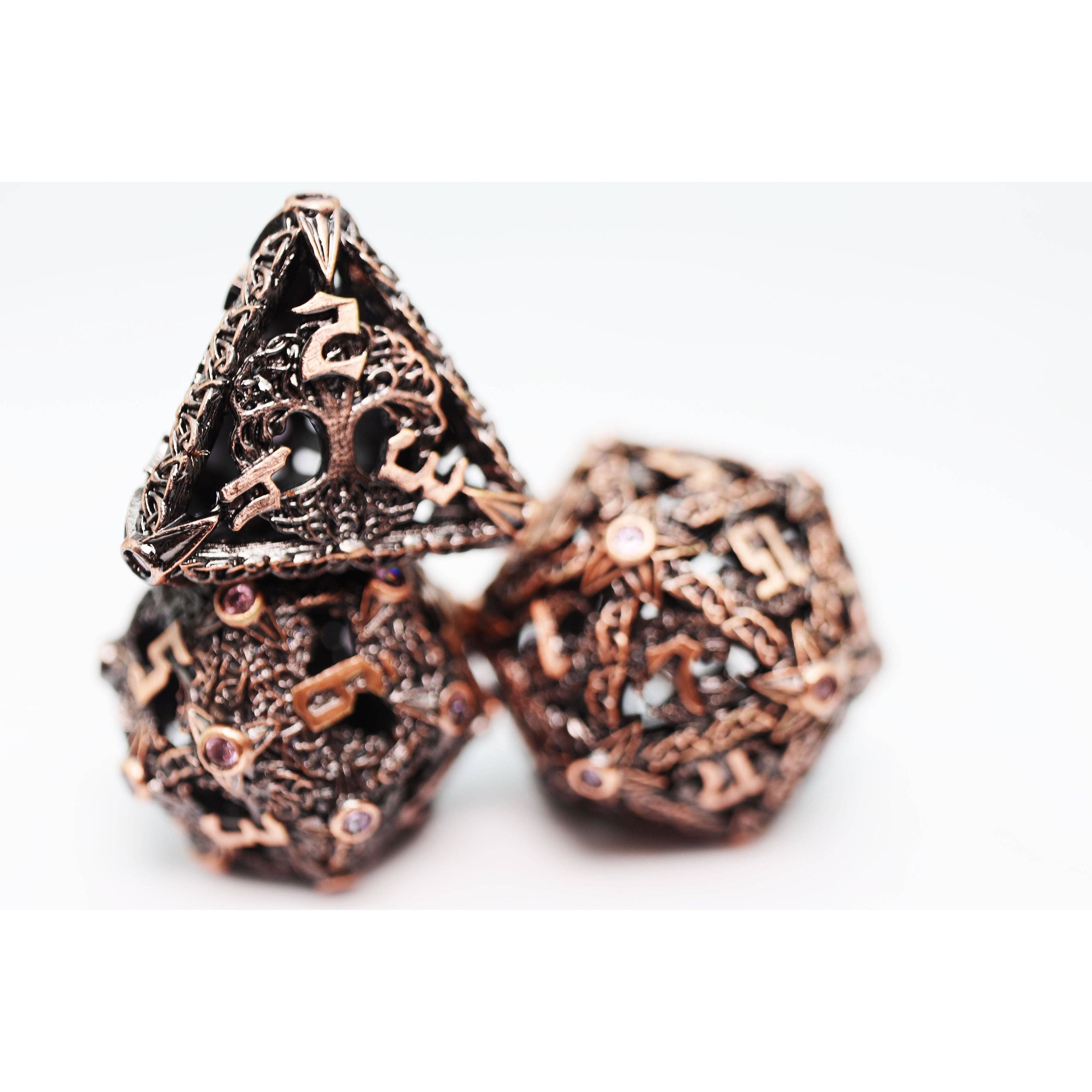 Trees of Virtue: Tree of Tolerance - Hollow Metal RPG Dice Set