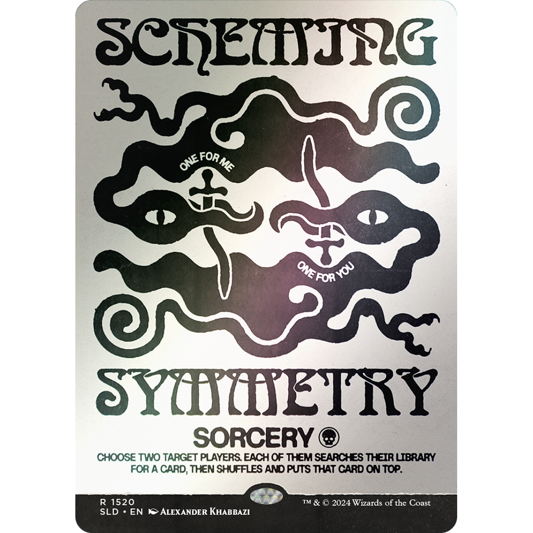 Scheming Symmetry (1520) (Rainbow Foil) (SLD-1520) - Secret Lair Drop (Borderless) Foil