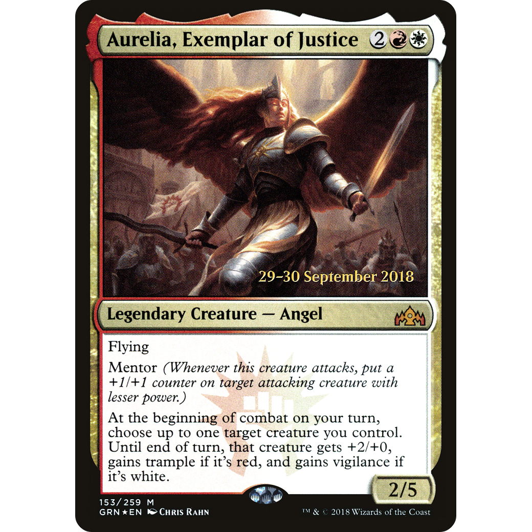 Aurelia, Exemplar of Justice (PRE-153) - Guilds of Ravnica Promos Foil