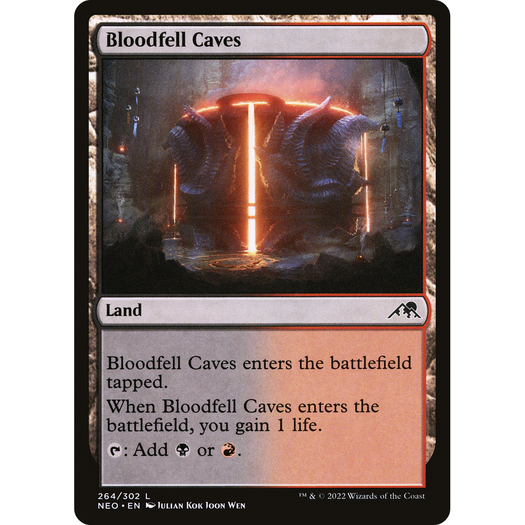 Bloodfell Caves (NEO-264) - Kamigawa: Neon Dynasty