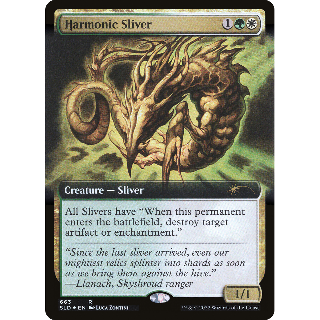 Harmonic Sliver (Extended Art) (SLD-663) - Secret Lair Drop: (Extended Art) Foil
