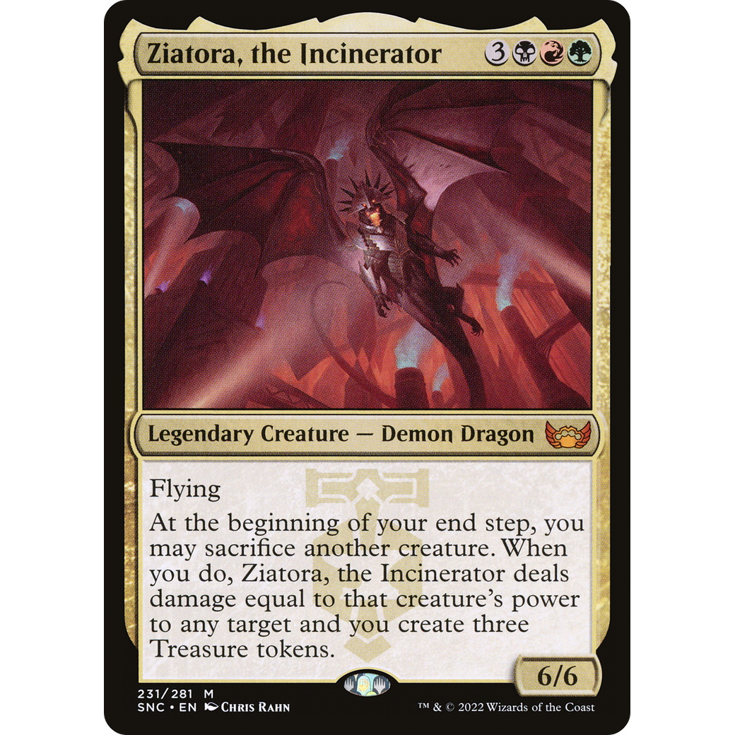 Ziatora, the Incinerator (SNC-231) - Streets of New Capenna Foil