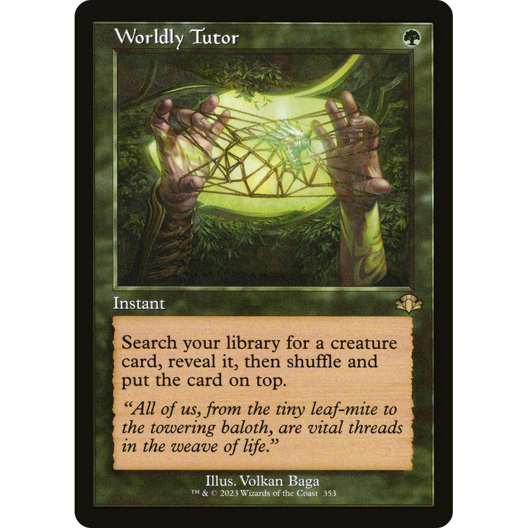 Worldly Tutor (Retro Frame) (DMR-353) - Dominaria Remastered