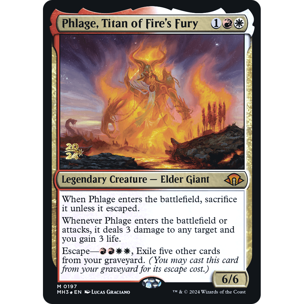 Phlage, Titan of Fire's Fury (PRE-197S) - Modern Horizons 3 Promos Foil