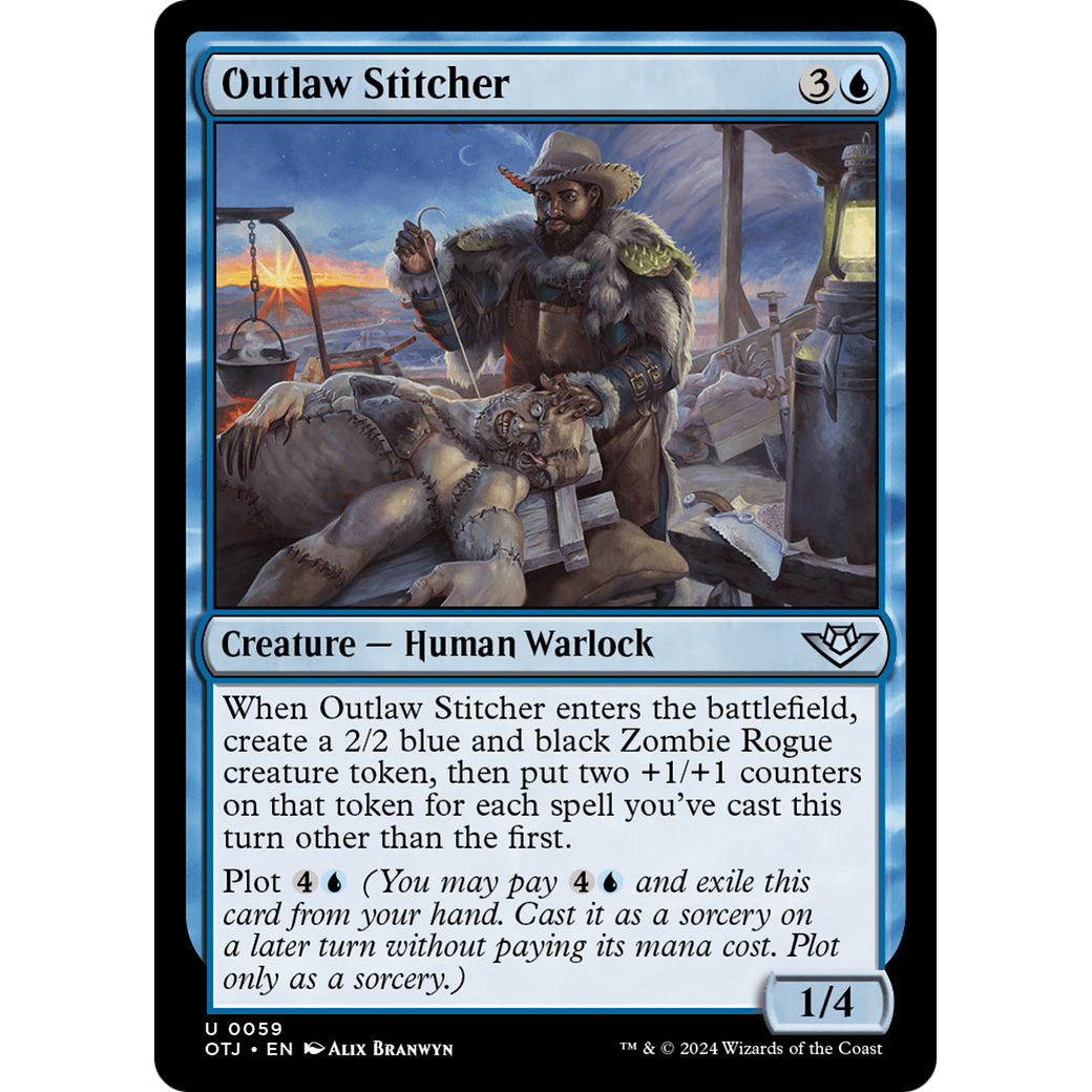Outlaw Stitcher (OTJ-059) - Outlaws of Thunder Junction Foil