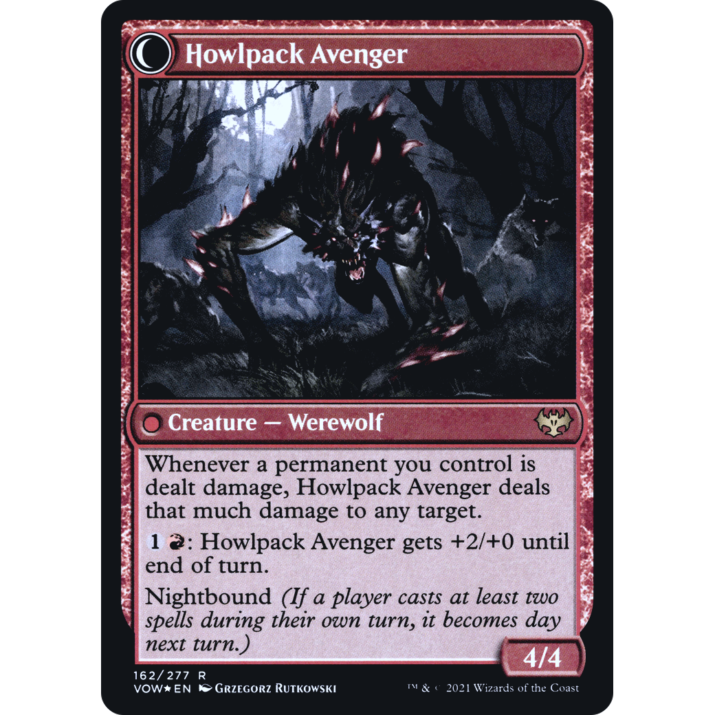 Ill-Tempered Loner (PRE-162) - Innistrad: Crimson Vow Promos: (Double Faced Transform) Foil