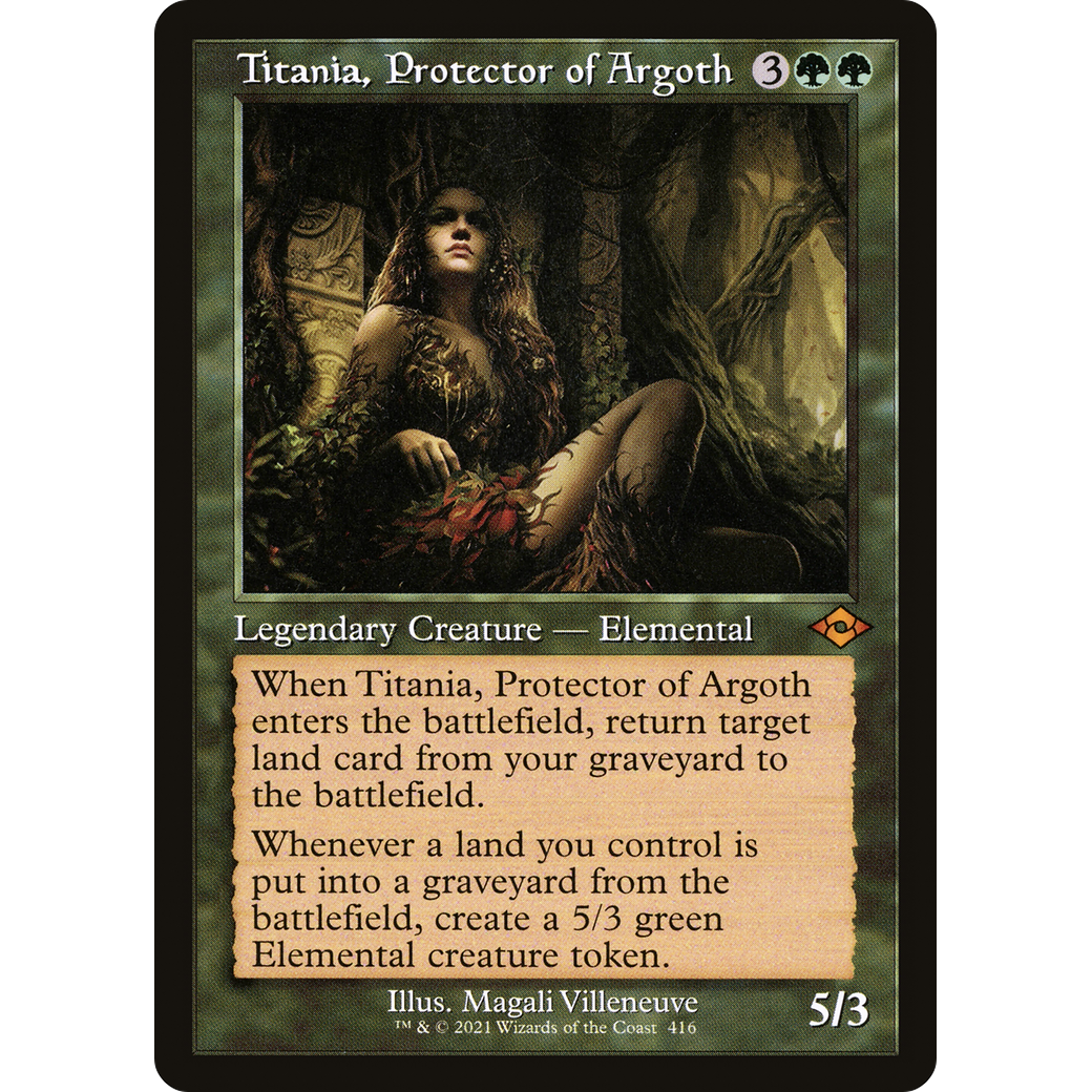 Titania, Protector of Argoth (MH2-416) - Modern Horizons 2 Etched Foil