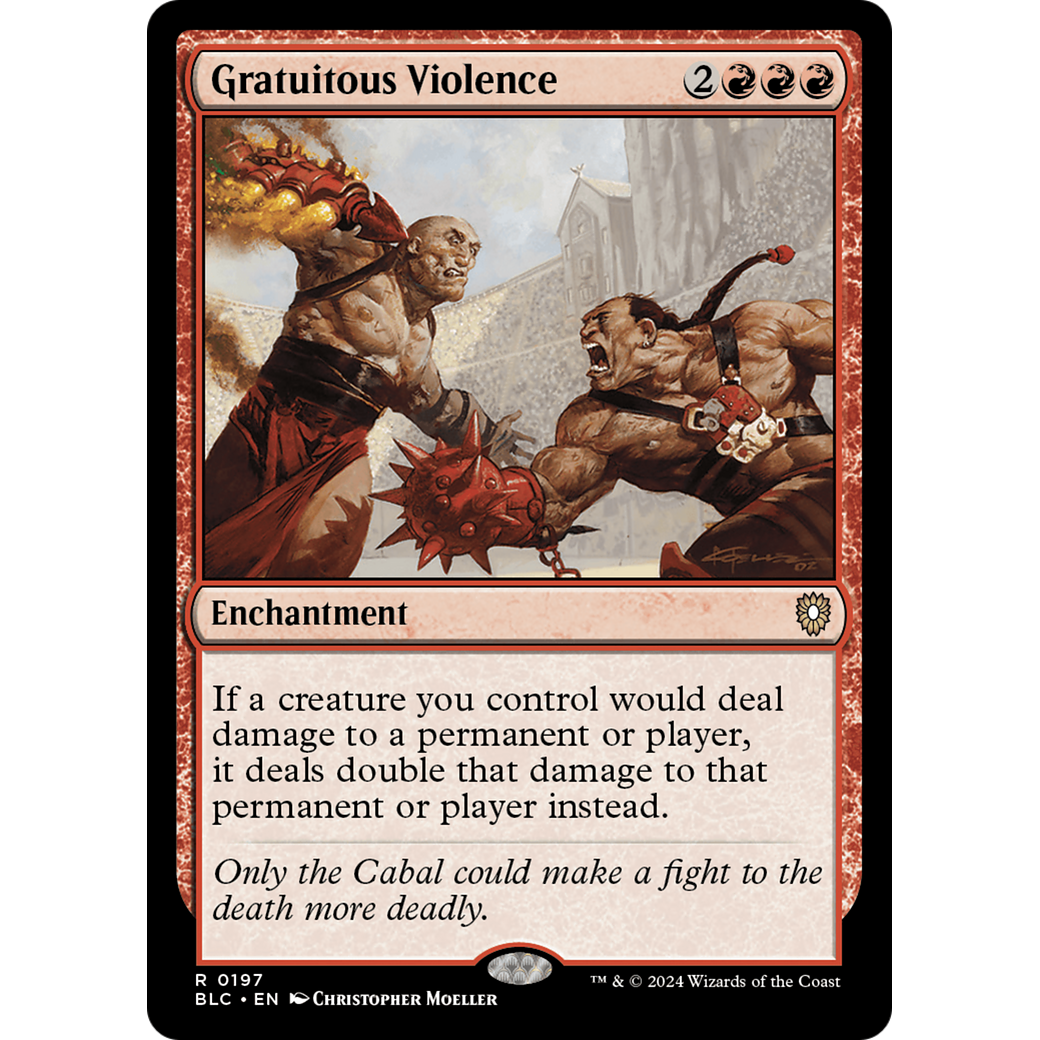 Gratuitous Violence (BLC-197) - Bloomburrow Commander
