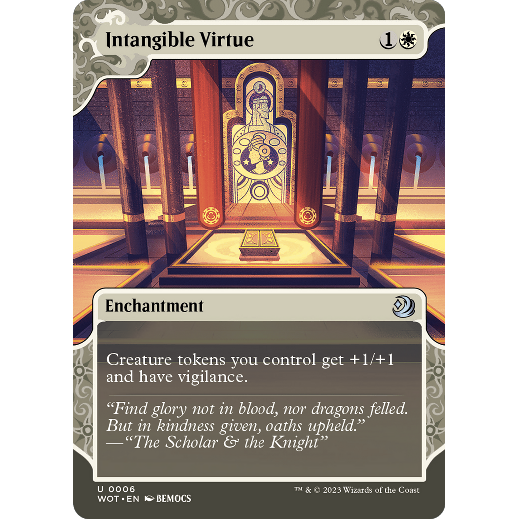 Intangible Virtue (WOT-006) - Wilds of Eldraine: Enchanting Tales: (Showcase) (Borderless)