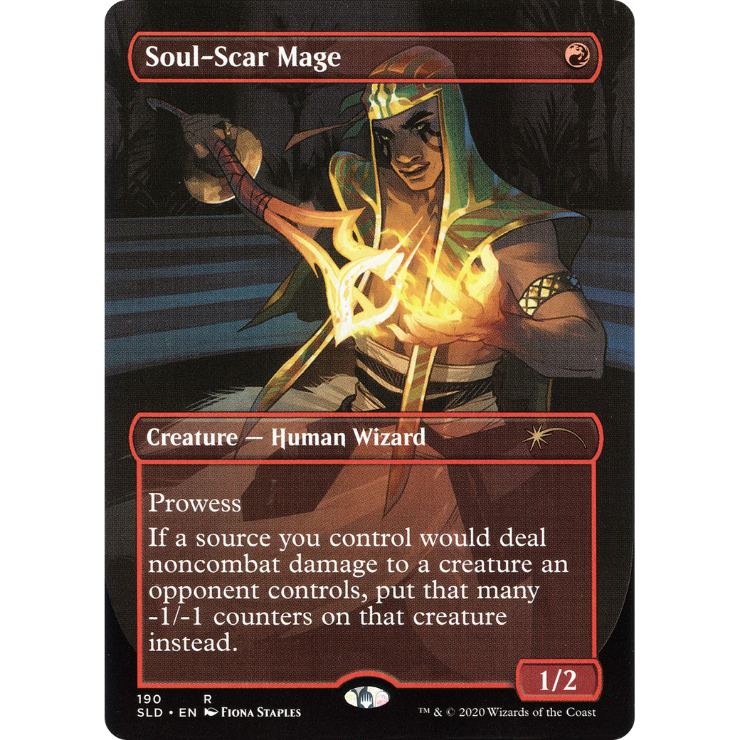 Soul-Scar Mage (SLD-190) - Secret Lair Drop (Borderless) Foil