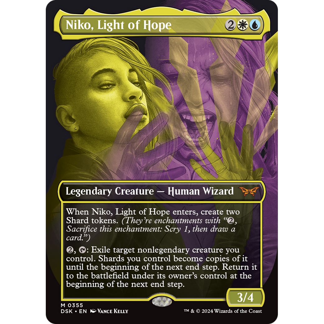 Niko, Light of Hope (DSK-355) - Duskmourn: House of Horror (Borderless) Foil