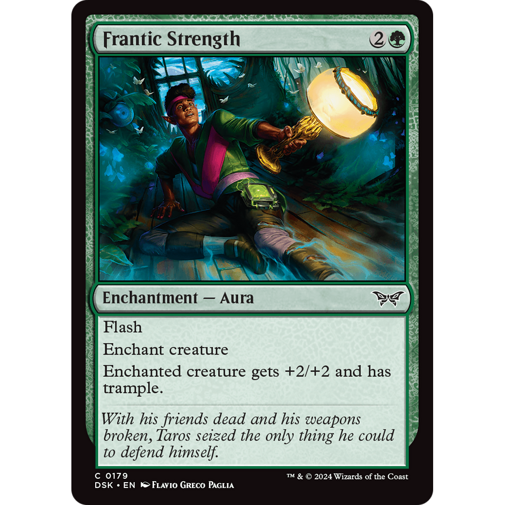 Frantic Strength (DSK-179) - Duskmourn: House of Horror Foil