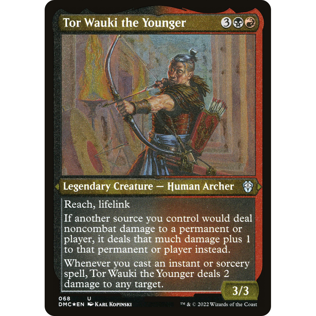 Tor Wauki the Younger (DMC-068) - Dominaria United Commander Etched Foil