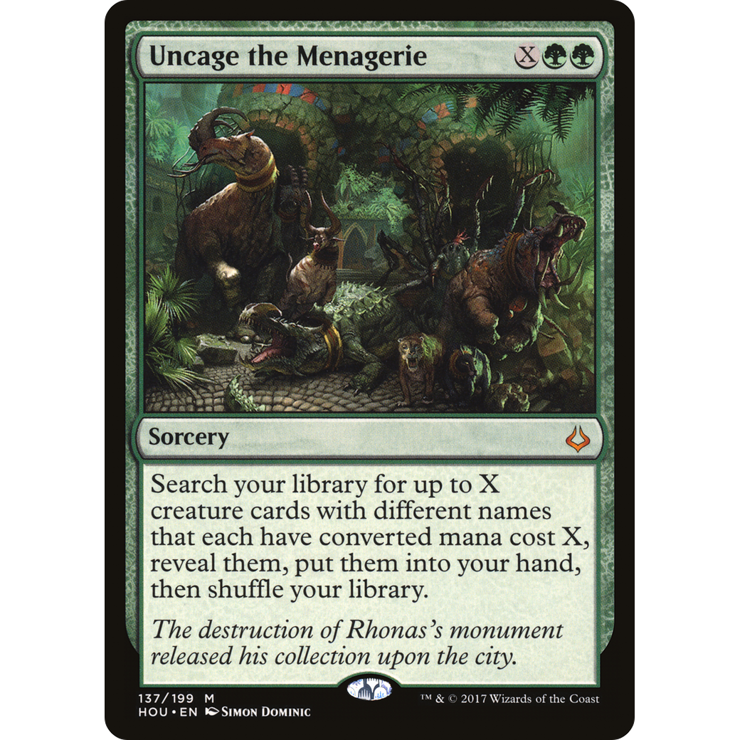 Uncage the Menagerie (HOU-137) - Hour of Devastation Foil