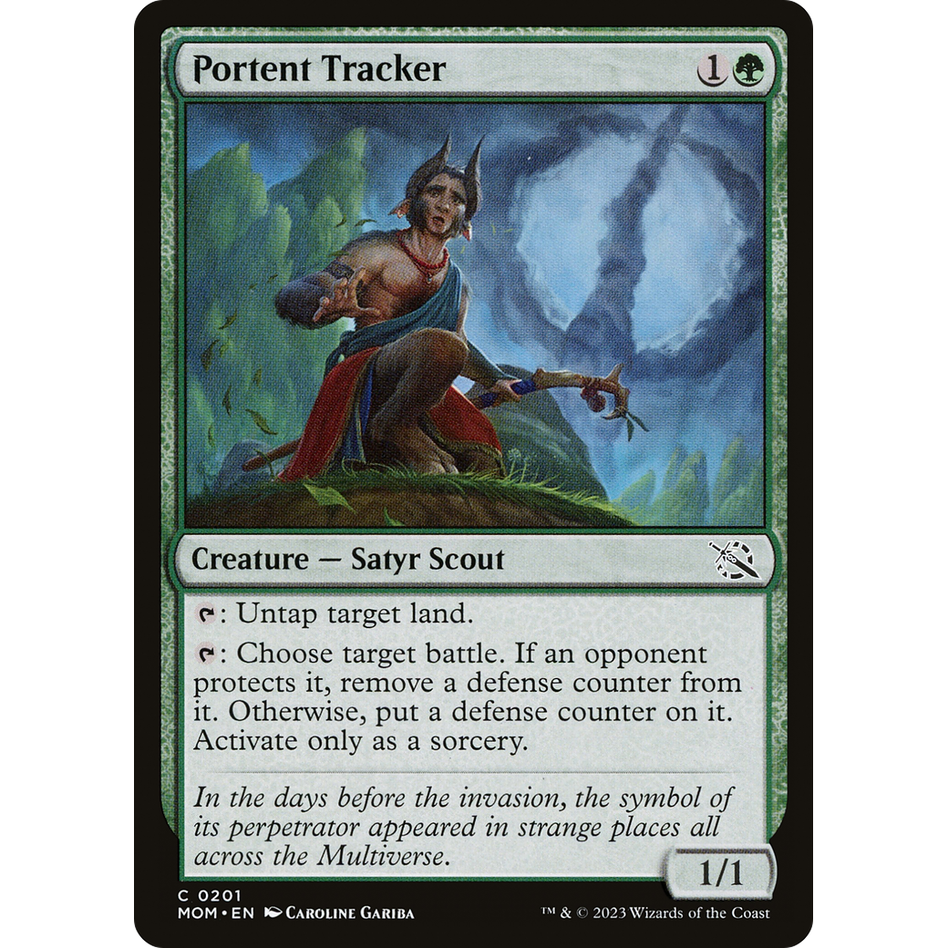 Portent Tracker (MOM-201) - March of the Machine Foil