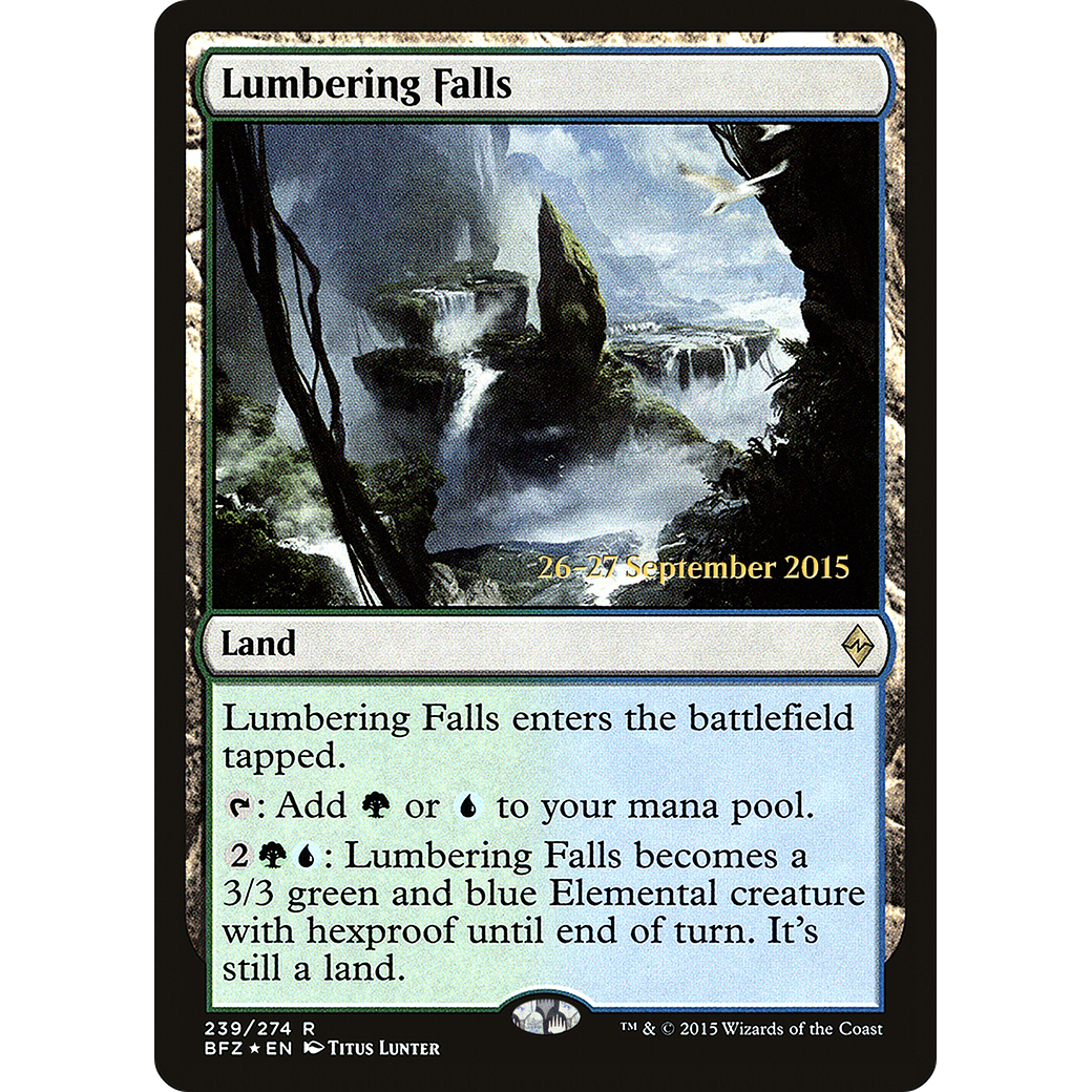 Lumbering Falls (PRE-239) - Battle for Zendikar Promos Foil