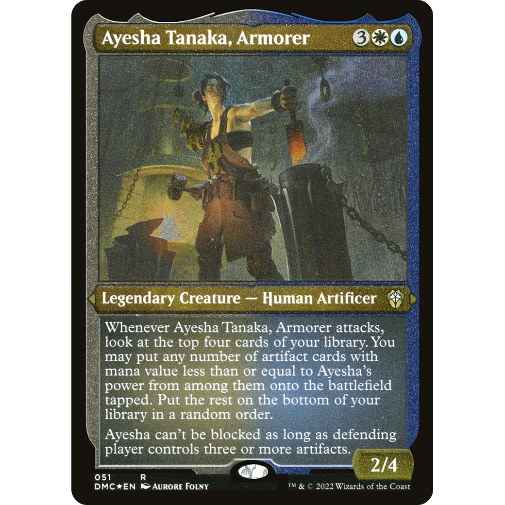 Ayesha Tanaka, Armorer (DMC-051) - Dominaria United Commander Etched Foil