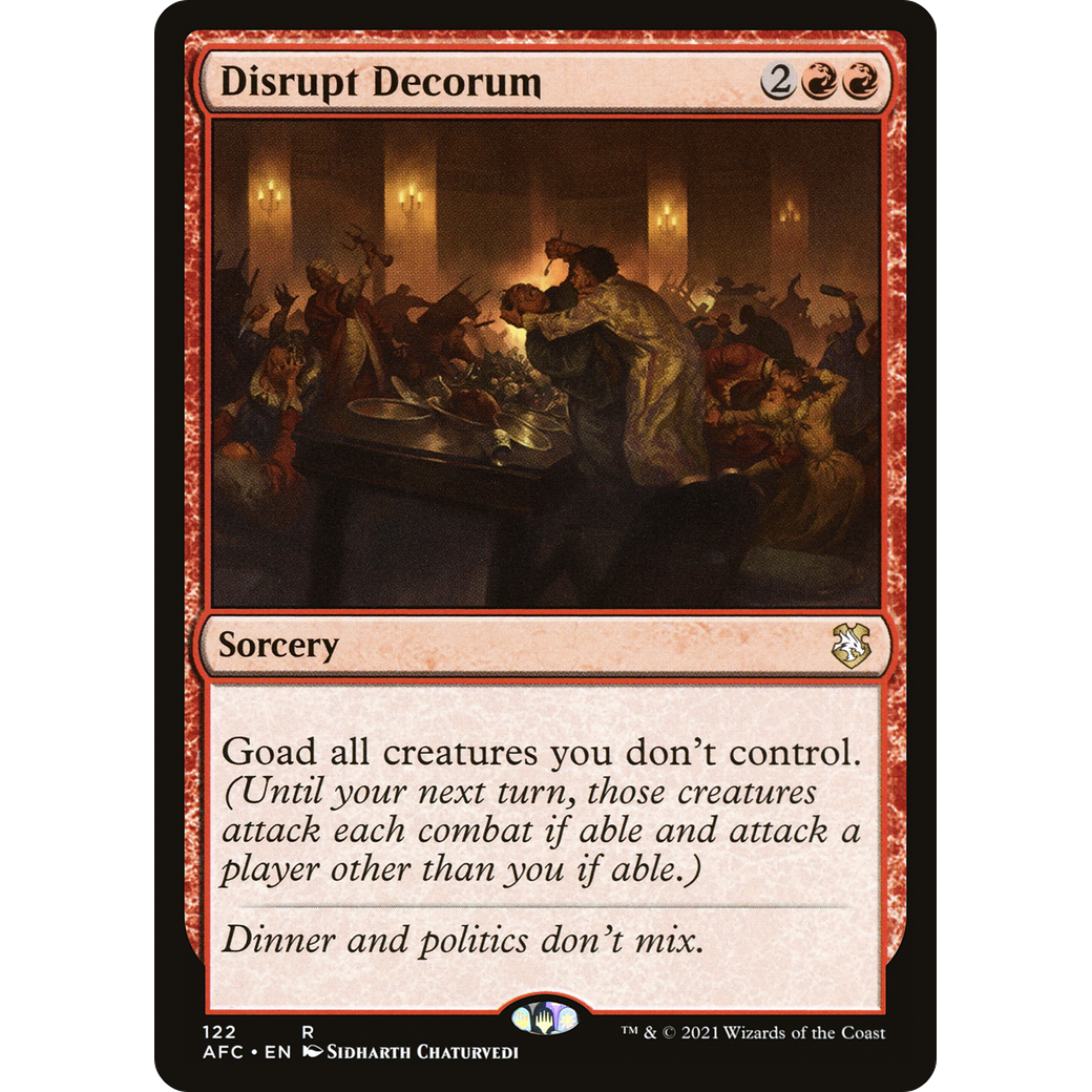 Disrupt Decorum (AFC-122) - Forgotten Realms Commander