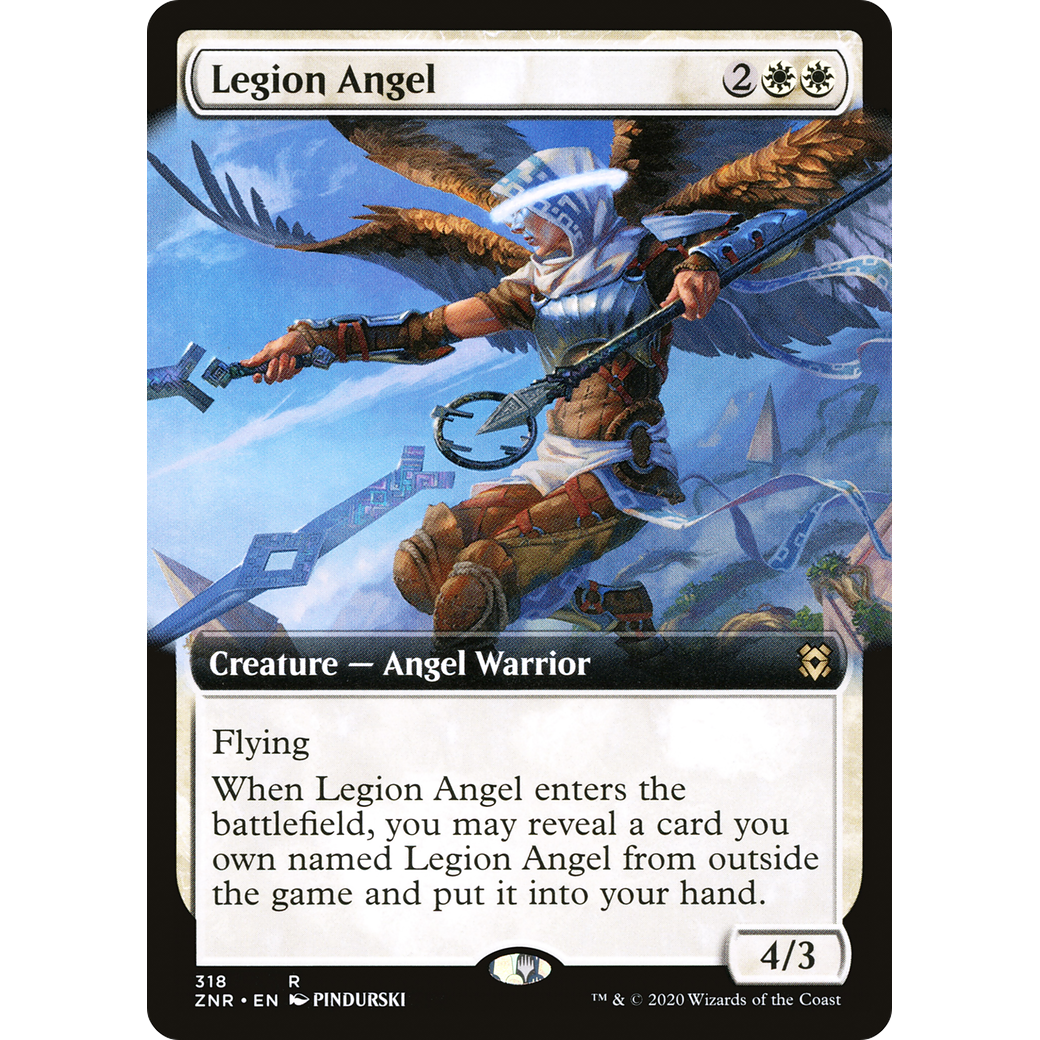 Legion Angel (Extended Art) (ZNR-318) - Zendikar Rising: (Extended Art) Foil