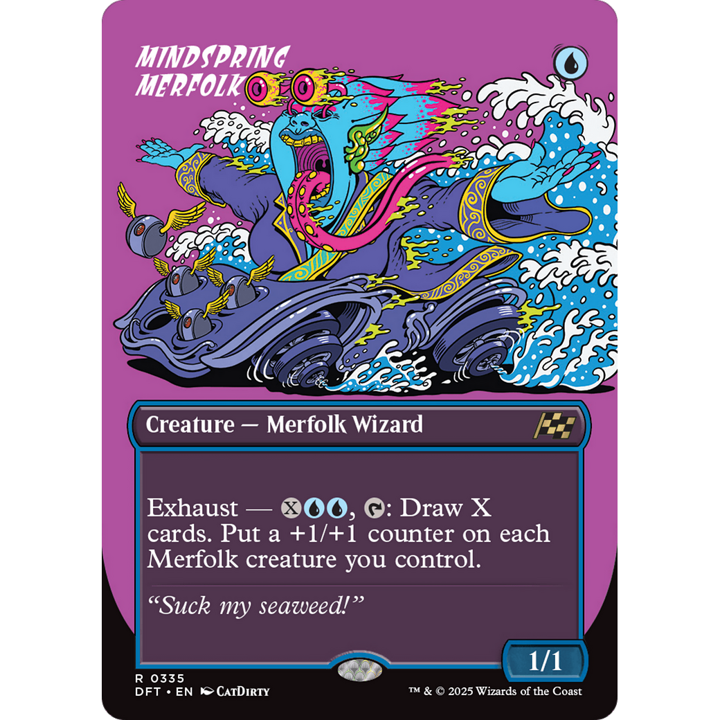 Mindspring Merfolk (DFT-335) - Aetherdrift (Borderless) Foil