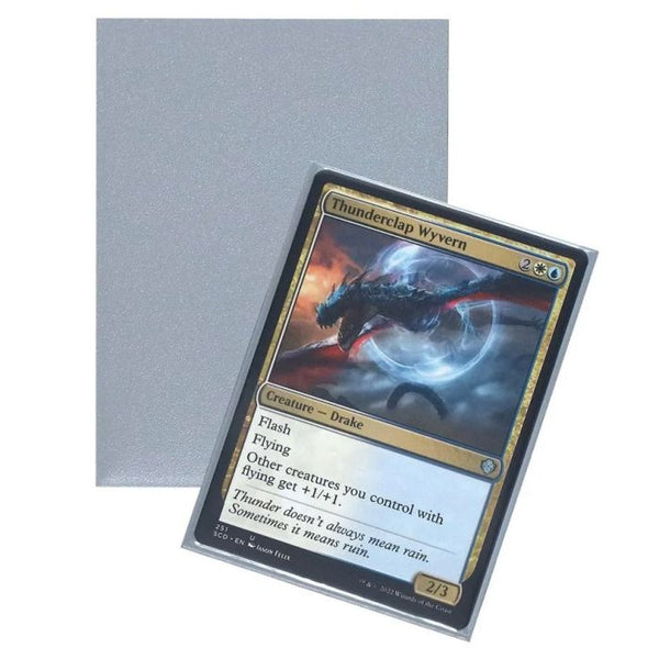 spectrum iridian card sleeves Spectrum: Silver 100ct Iridian Matte Sleeves