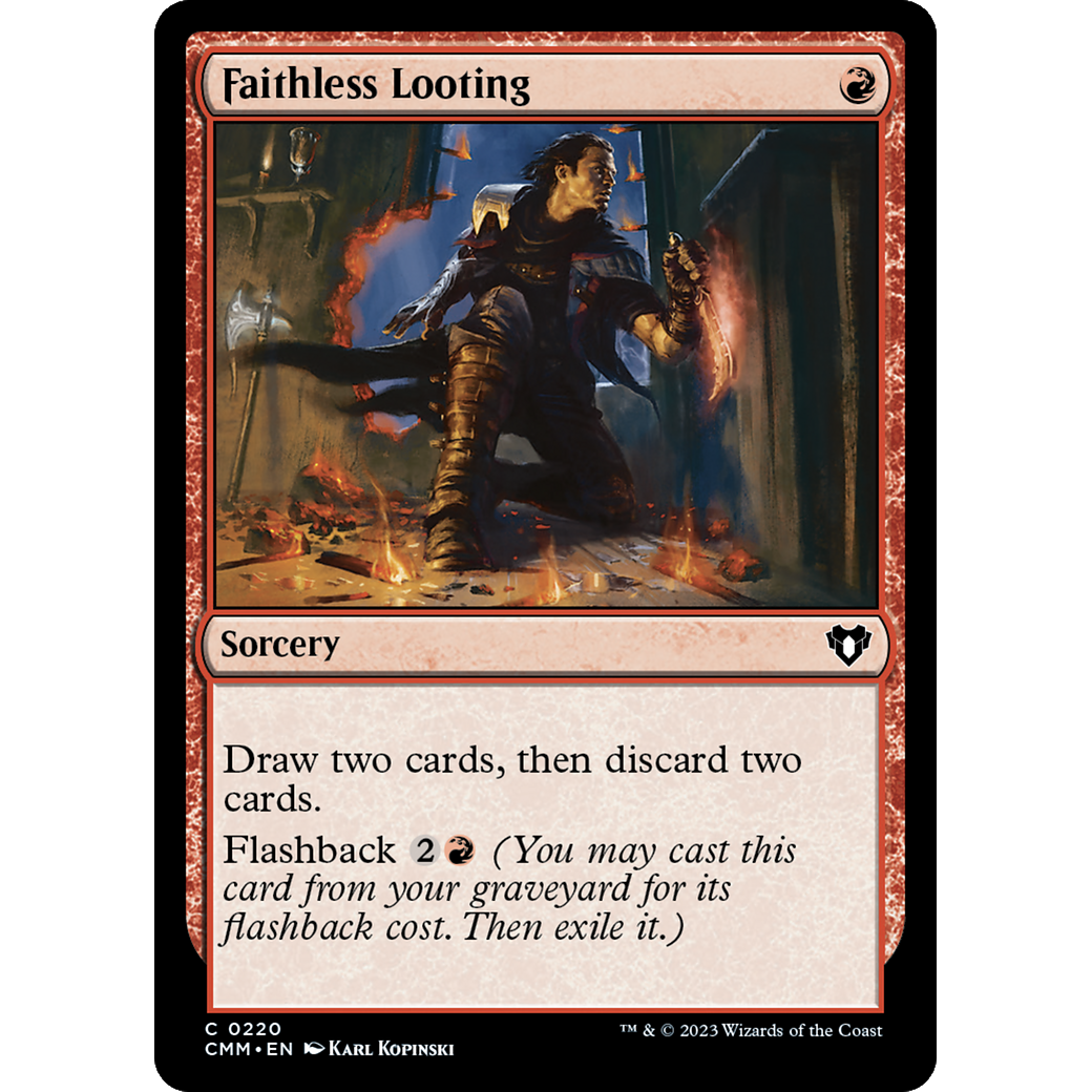 Faithless Looting (CMM-220) - Commander Masters Foil