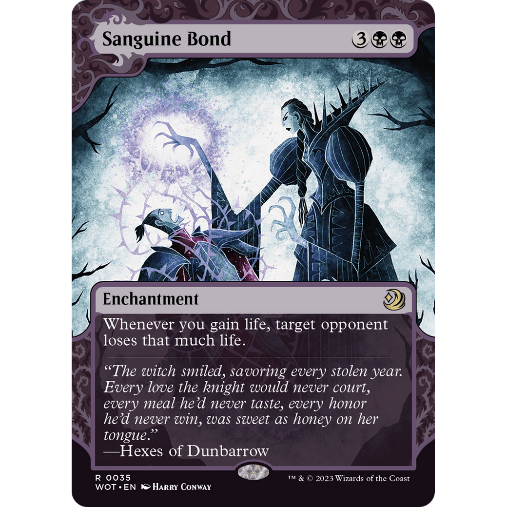Sanguine Bond (WOT-035) - Wilds of Eldraine: Enchanting Tales: (Showcase) (Borderless)