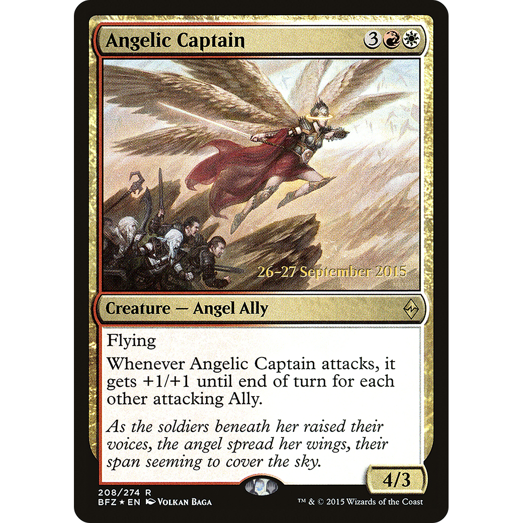 Angelic Captain (PRE-208) - Battle for Zendikar Promos Foil