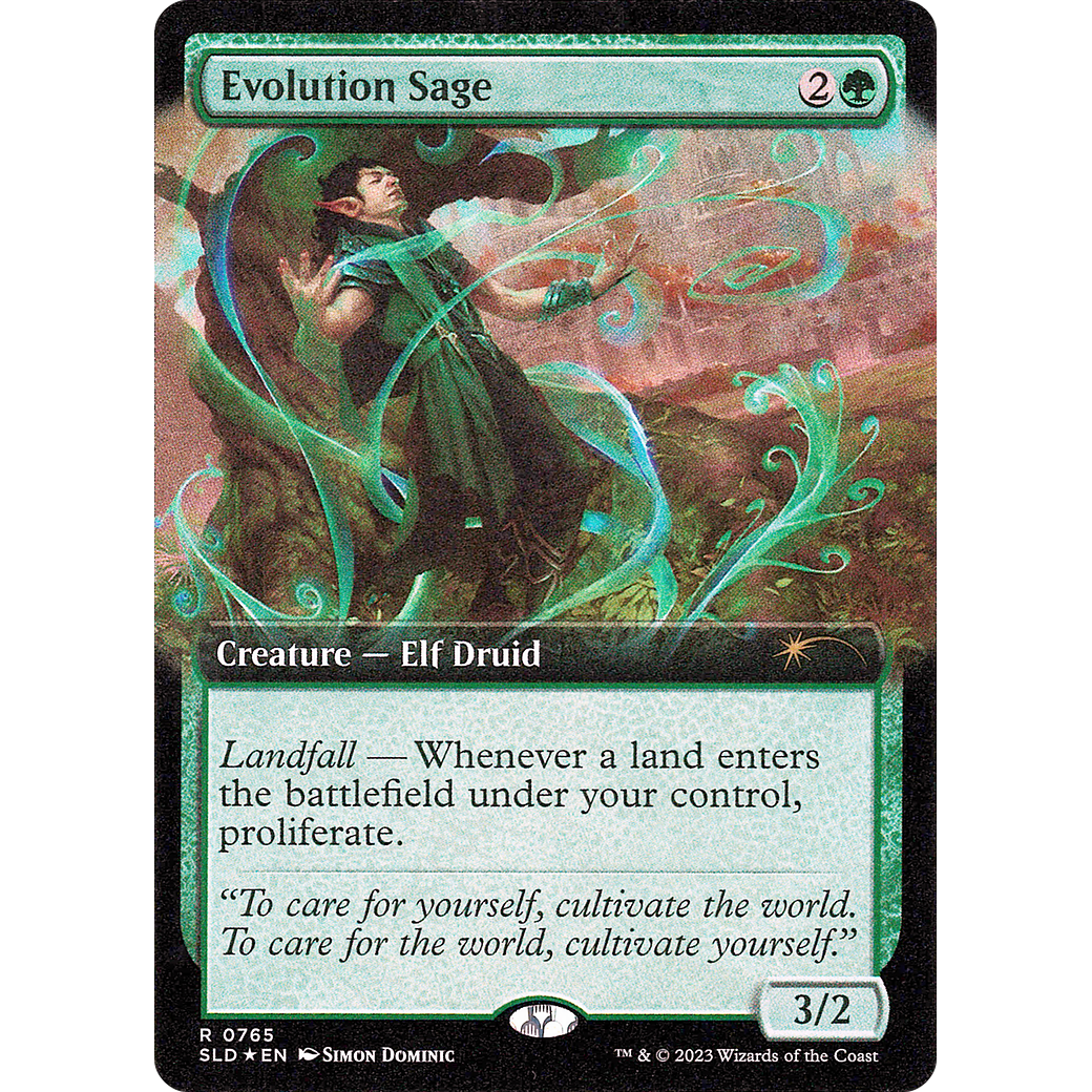 Evolution Sage (Extended Art) (SLD-765) - Secret Lair Drop: (Extended Art) Foil