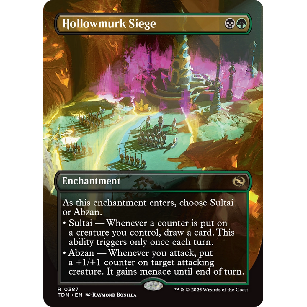 Hollowmurk Siege (TDM-387) - Tarkir: Dragonstorm: (enchantment) (Borderless) Foil