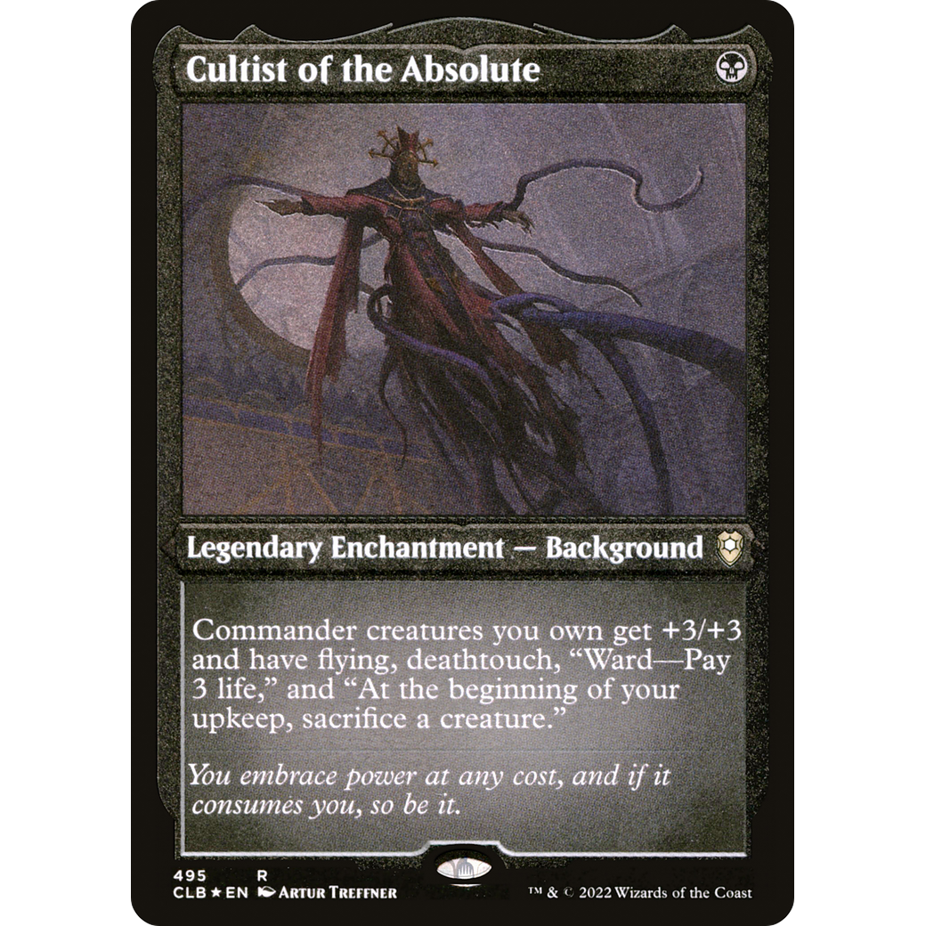 Cultist of the Absolute (CLB-495) - Commander Legends: Battle for Baldur's Gate Etched Foil