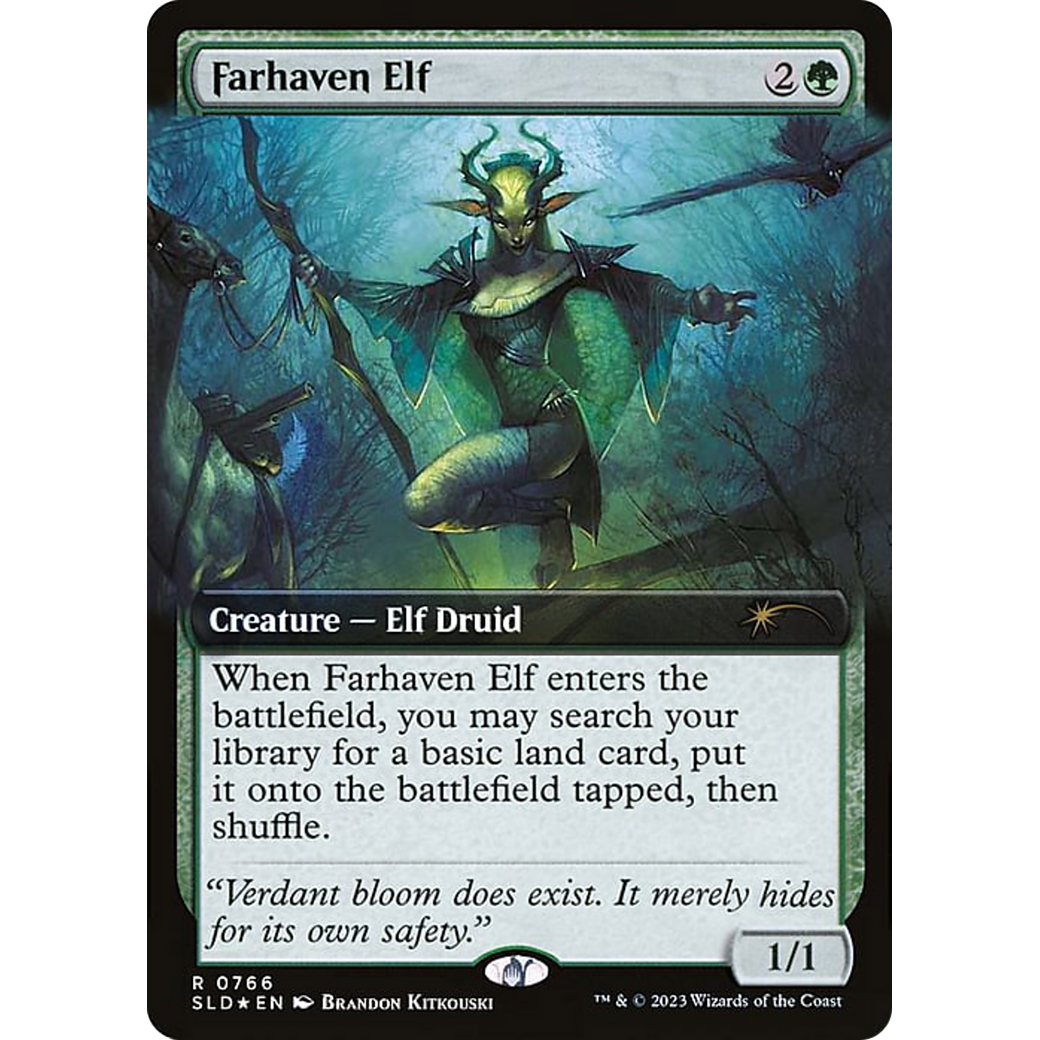 Farhaven Elf (Extended Art) (SLD-766) - Secret Lair Drop: (Extended Art) Foil
