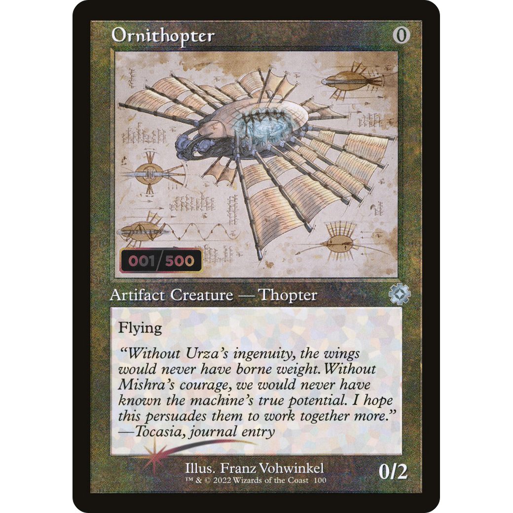 Ornithopter (Schematic) (Serial Numbered) (BRR-100) - The Brothers' War Retro Artifacts Foil