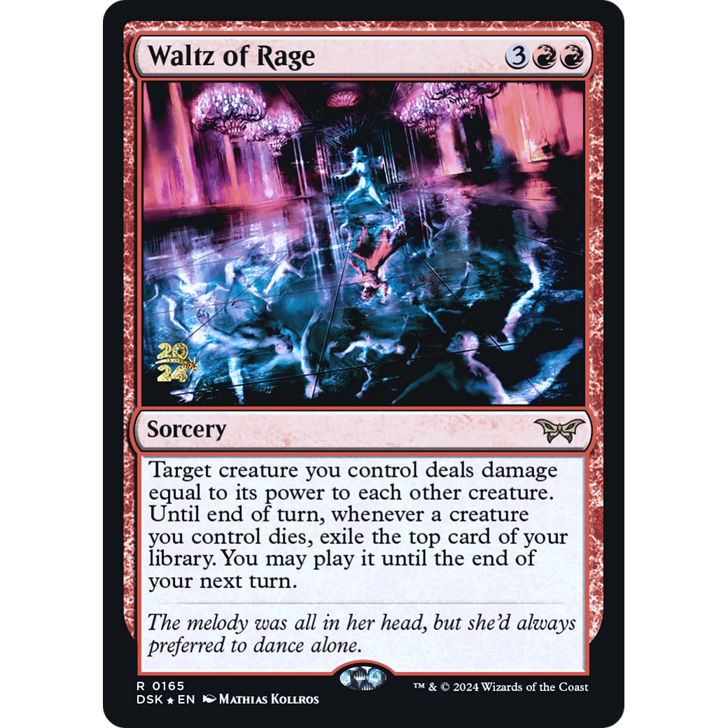 Waltz of Rage (PRE-165S) - Duskmourn: House of Horror Promos Foil