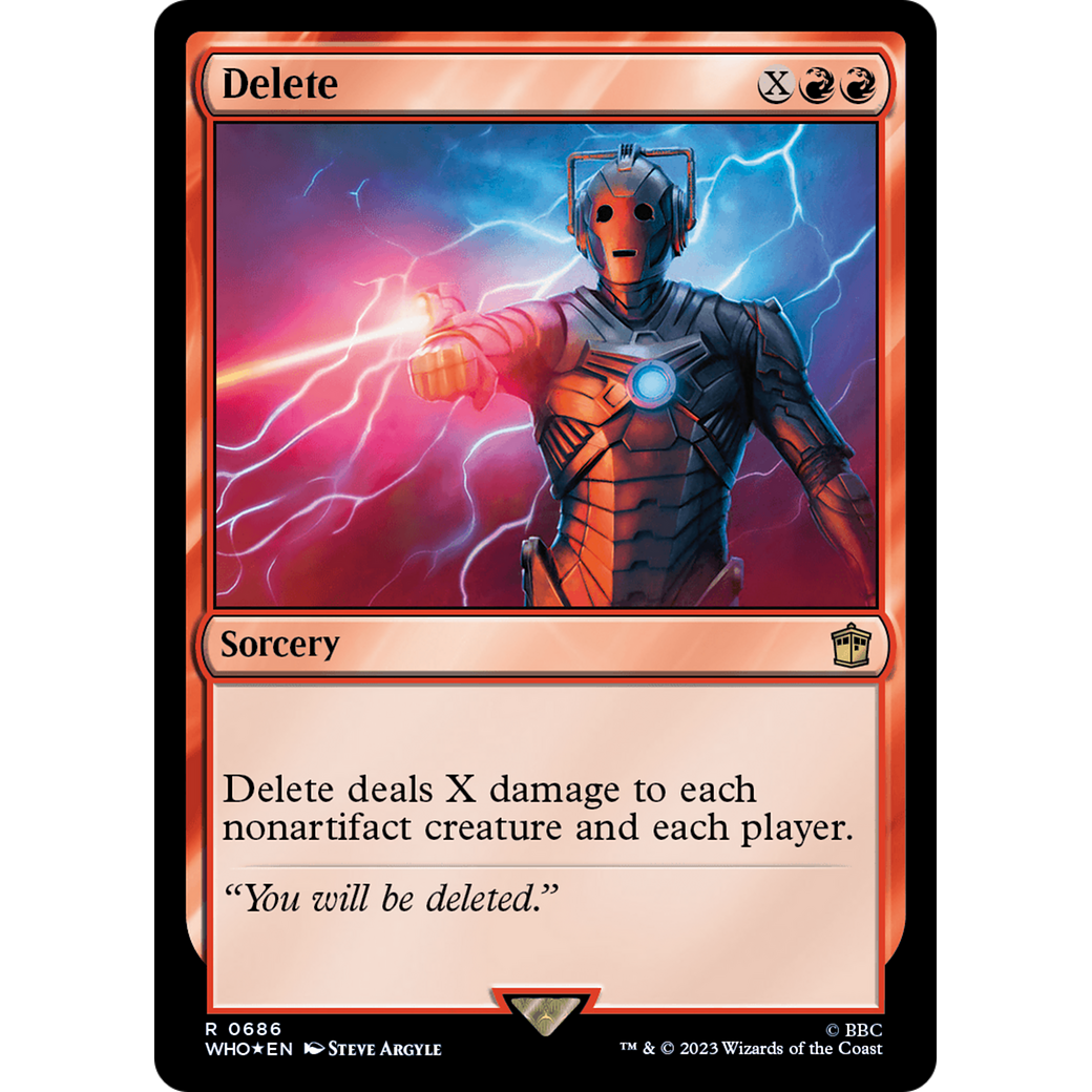 Delete (Surge Foil) (WHO-686) - Doctor Who Foil