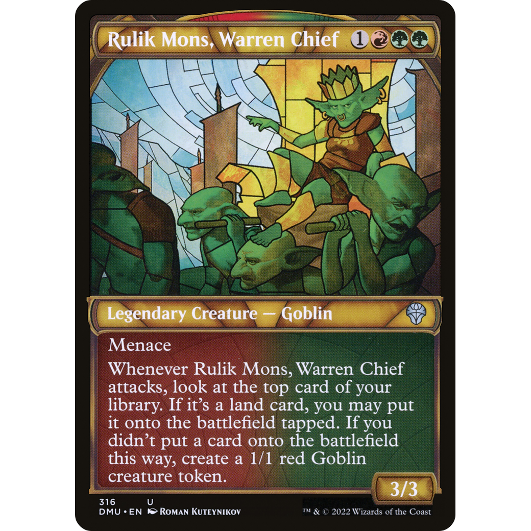 Rulik Mons, Warren Chief (Showcase) (DMU-316) - Dominaria United: (Showcase) Foil