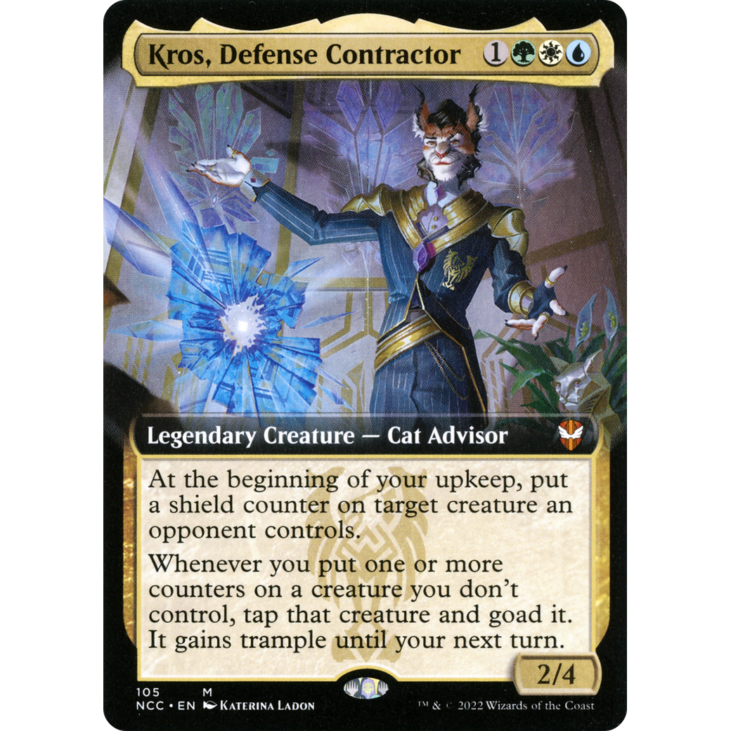 Kros, Defense Contractor (Extended Art) (NCC-105) - New Capenna Commander: (Extended Art) Foil