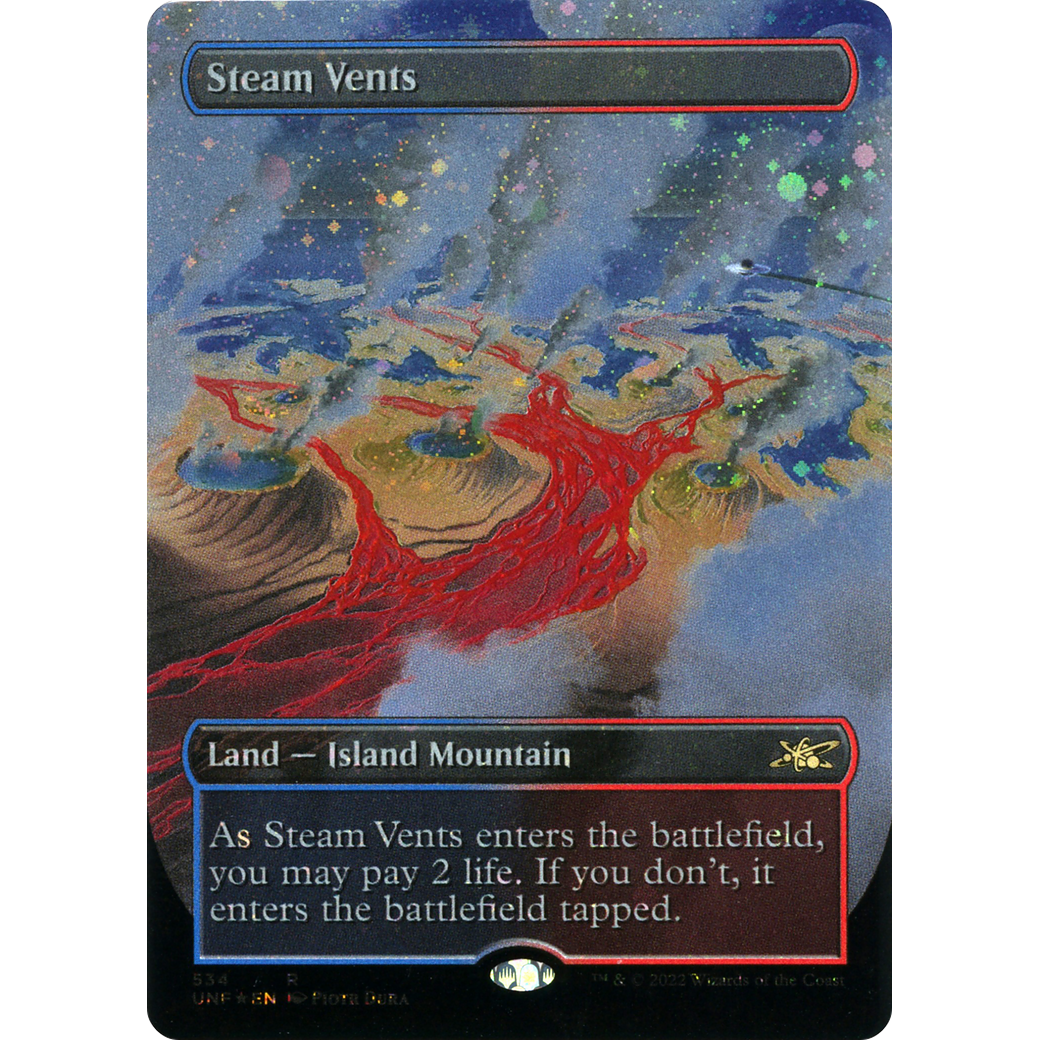 Steam Vents (Borderless) (Galaxy Foil) (UNF-534) - Unfinity (Borderless) Foil