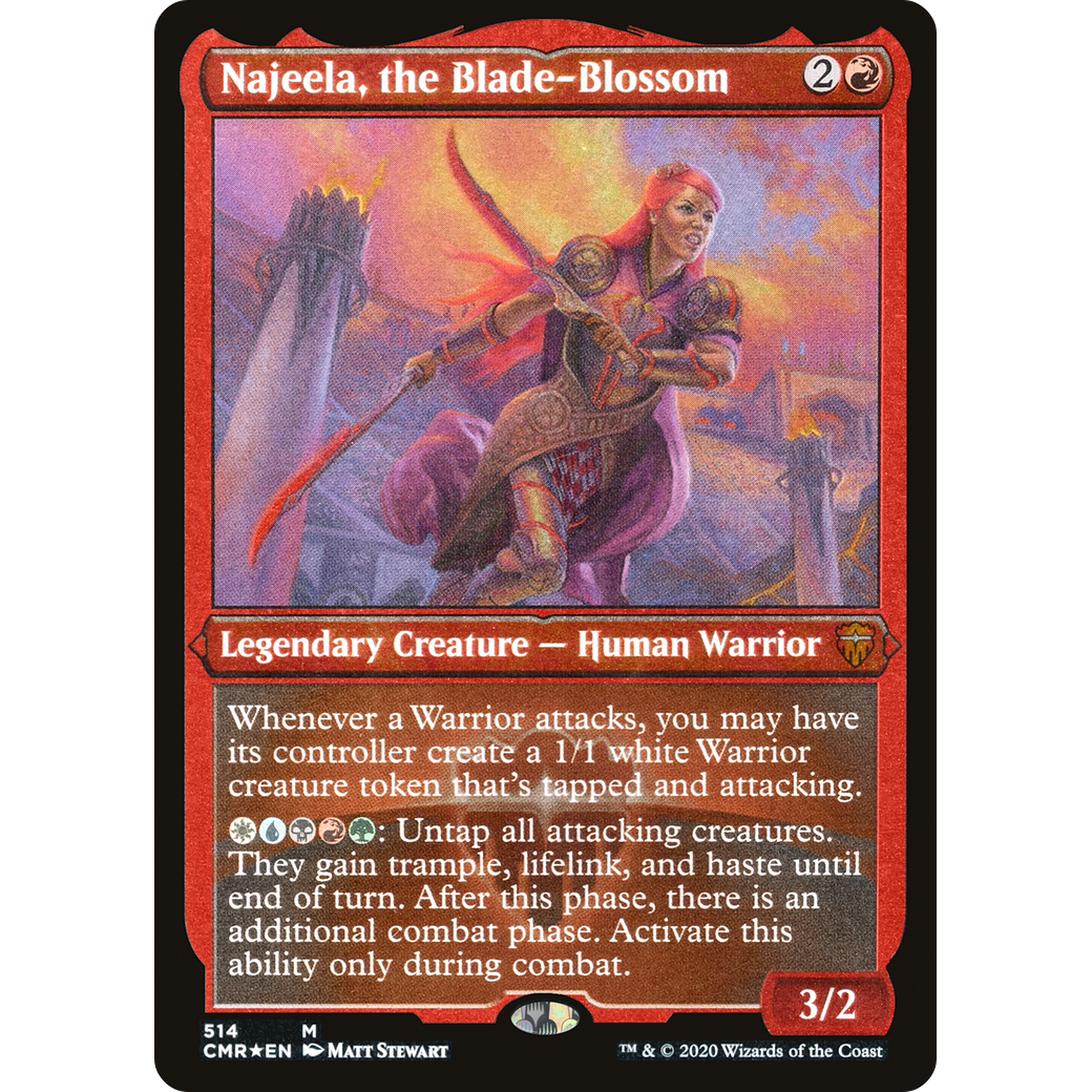 Najeela, the Blade-Blossom (Foil Etched) (CMR-514) - Commander Legends Foil