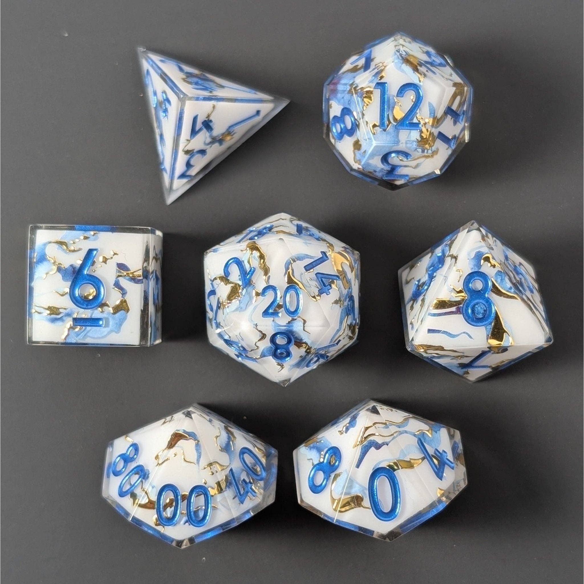 Borealis Aurum - 7 Piece Polyhedral Dice Set