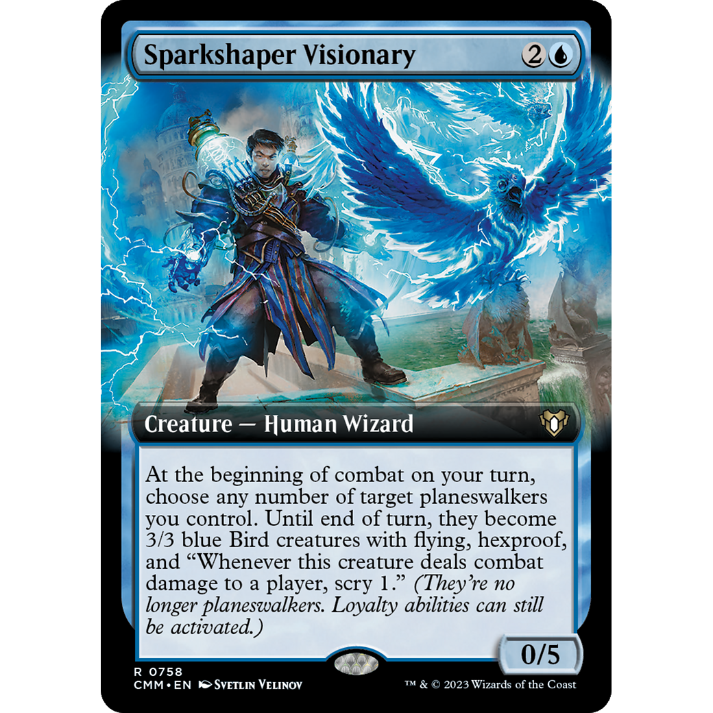 Sparkshaper Visionary (CMM-758) - Commander Masters: (Extended Art) Foil