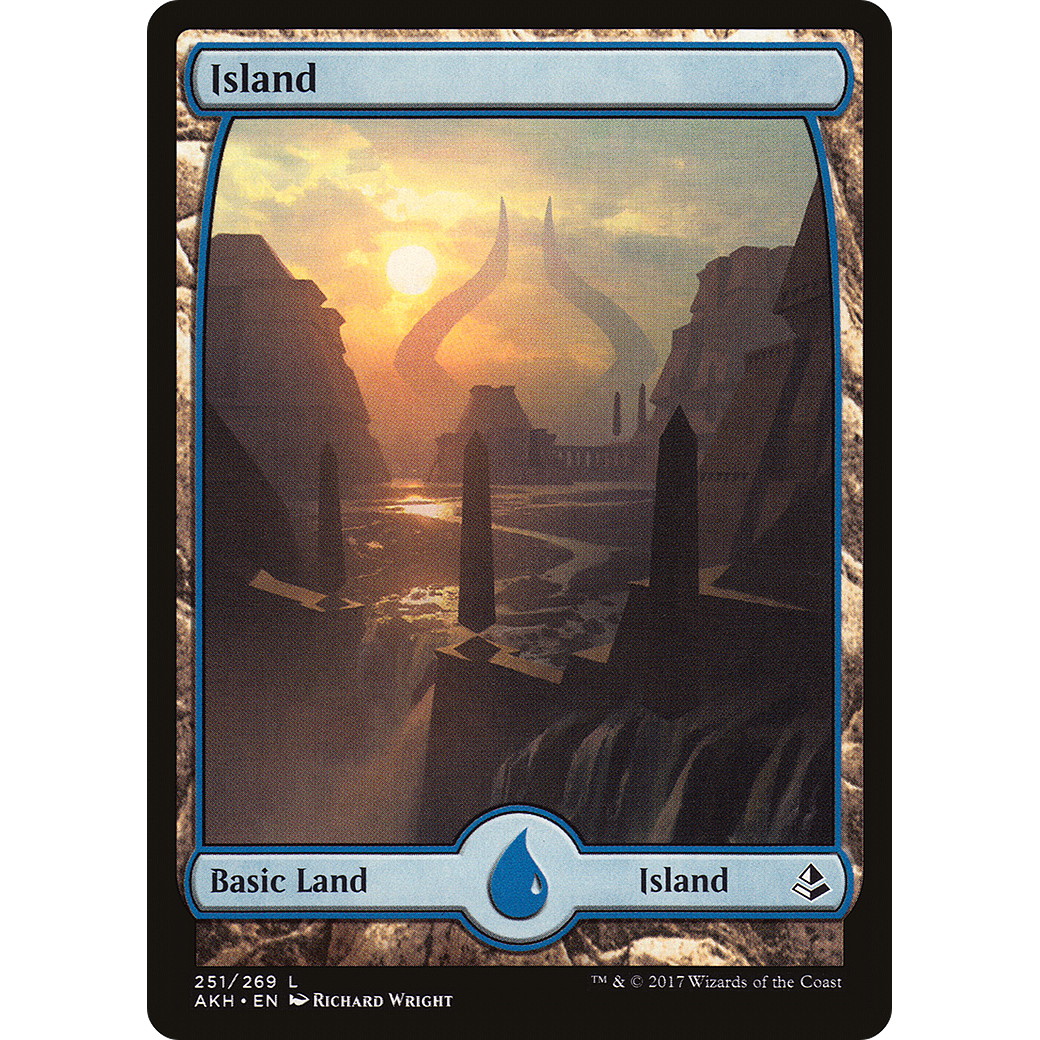 Island (251) - Full Art (AKH-251) - Amonkhet Foil