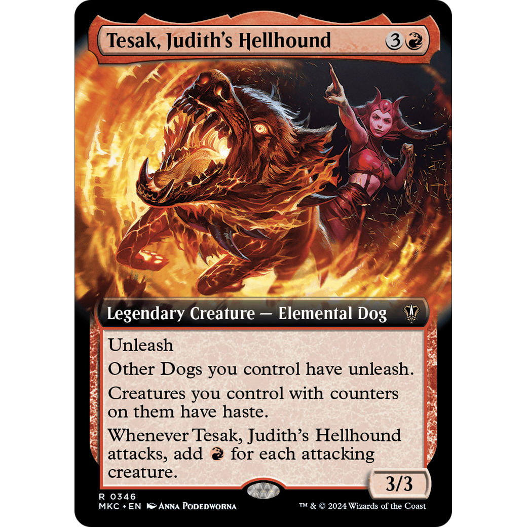 Tesak, Judith's Hellhound (MKC-346) - Murders at Karlov Manor Commander: (Extended Art)