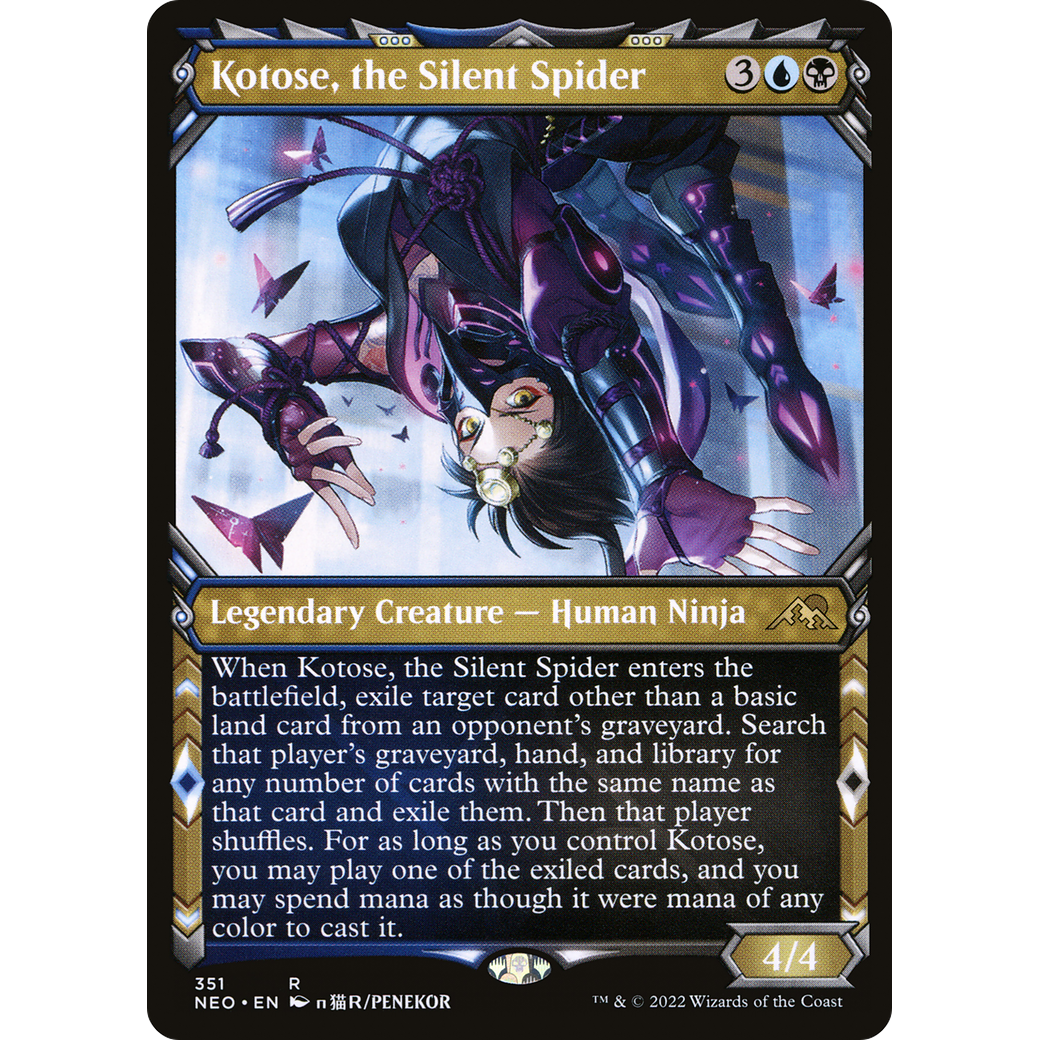 Kotose, the Silent Spider (NEO-351) - Kamigawa: Neon Dynasty: (Showcase)