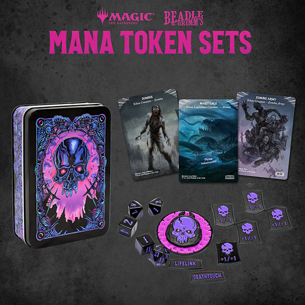 Magic: Token Set: Black Mana Metal Token Set