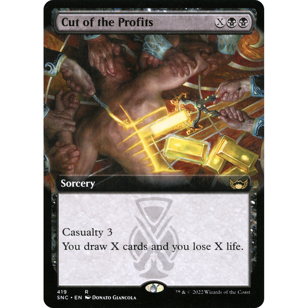 Cut of the Profits (Extended Art) (SNC-419) - Streets of New Capenna: (Extended Art) Foil